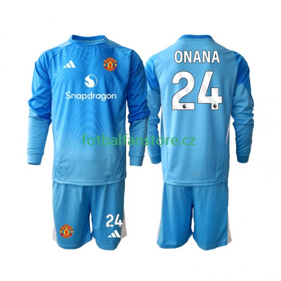 Dětský Brankářský Domácí Dres Manchester United Andre Onana 24 2025-2026 Dlouhými Rukávy Dětský Brankářský Domácí Dres Manchester United Andre Onana 24 2025-2026 Dlouhými Rukávy