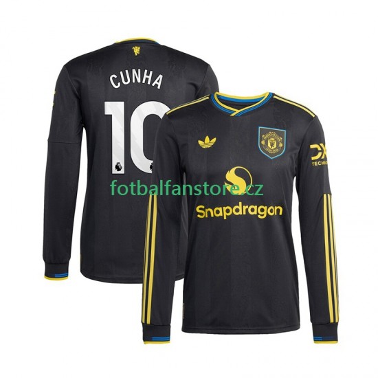 Muži Alternativní Dres Manchester United Matheus Cunha 10 2025-2026 Dlouhými Rukávy