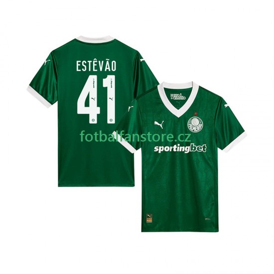 Muži Domácí Dres Palmeiras Estevao 41 2025-2026 Krátký rukáv