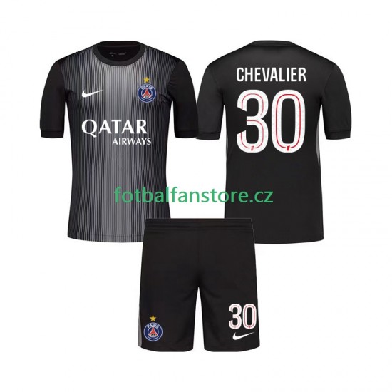 Dětský Brankářský Domácí Dres Paris Saint-Germain Lucas Chevalier 30 2025-2026 Krátký rukáv