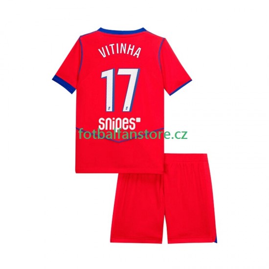 Dětský Alternativní Dres Paris Saint-Germain Vitinha 17 2025-2026 Krátký rukáv