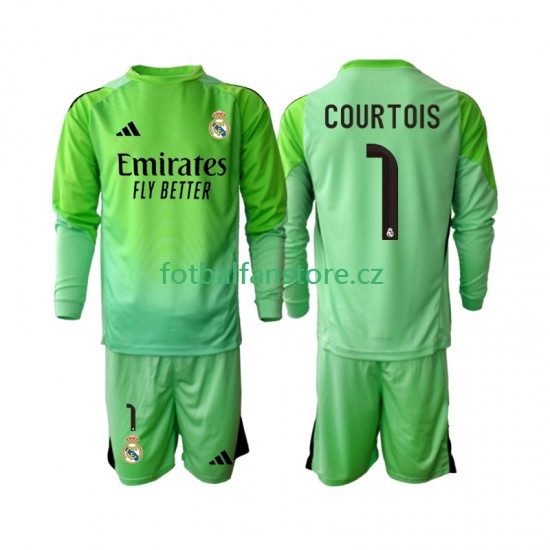 Dětský Venkovní Dres Real Madrid Thibaut Courtois 1 2025-2026 Dlouhými Rukávy