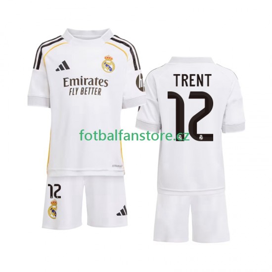 Dětský Domácí Dres Real Madrid Trent Alexander-Arnold 12 2025-2026 Krátký rukáv Dětský Domácí Dres Real Madrid Trent Alexander-Arnold 12 2025-2026 Krátký rukáv