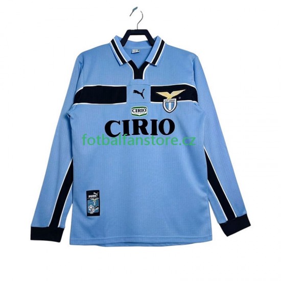 Muži Retro Domácí Dres Lazio Řím 1998 1999 Dlouhými Rukávy