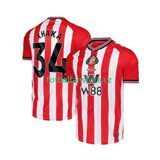 Muži Domácí Dres Sunderland Granit Xhaka 34 2025-2026 Krátký rukáv Muži Domácí Dres Sunderland Granit Xhaka 34 2025-2026 Krátký rukáv