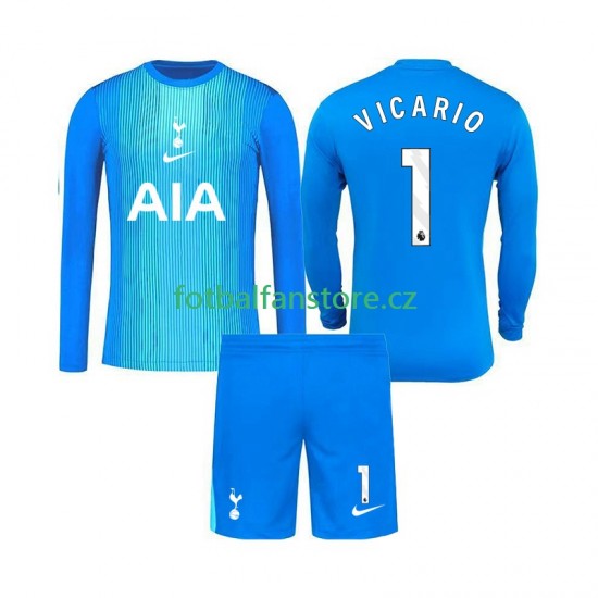 Dětský Brankářský Venkovní Dres Tottenham Hotspur Guglielmo Vicario 1 2025-2026 Dlouhými Rukávy