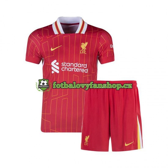 Dětský Domácí Dres Liverpool 2024-2025 Červené Krátký rukáv Dětský Domácí Dres Liverpool 2024-2025 Červené Krátký rukáv