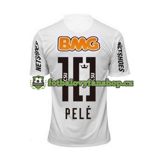 Muži Retro Domácí Dres Santos PELE 10 2011-2012 Krátký rukáv